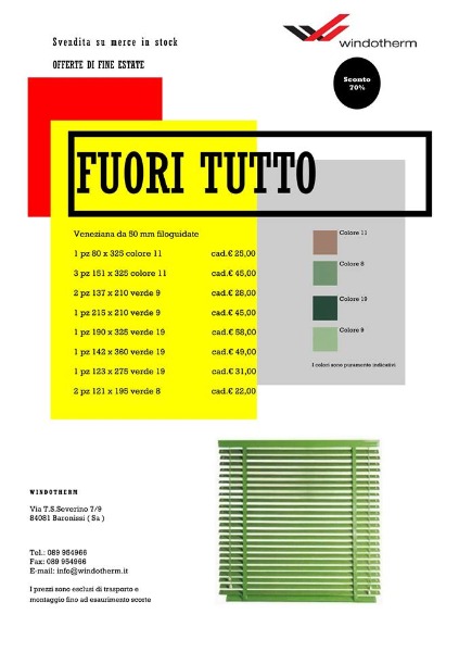 Offerte di fine estate Fuori Tutto